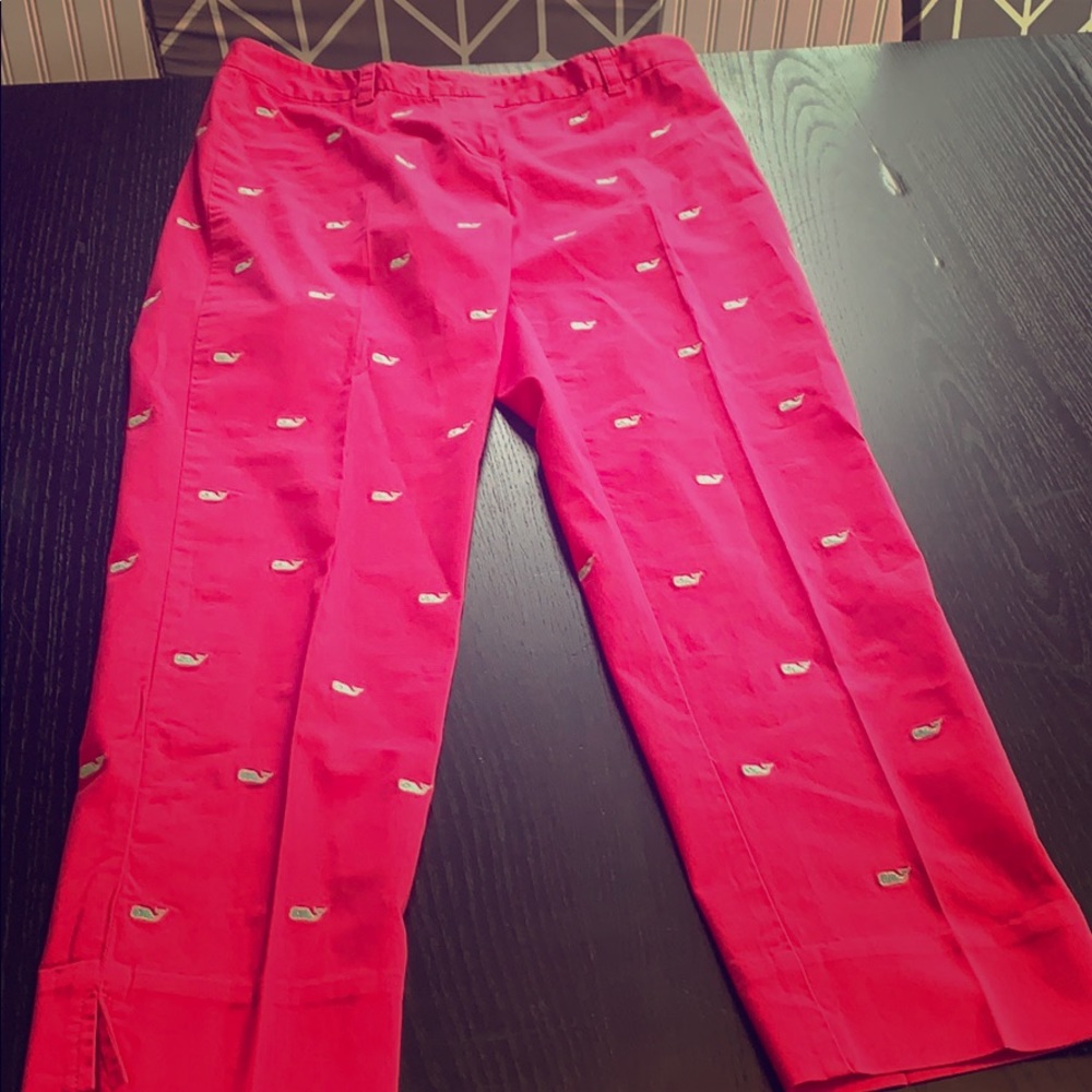 Vineyard Vines size 2 hot pink whale pants